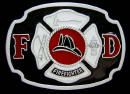 Colored Fire Department Belt Buckle