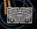 Sand Cast Bronze Haida Bear Bolo Tie