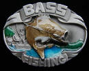 Colored Bass Fishing Belt Buckle