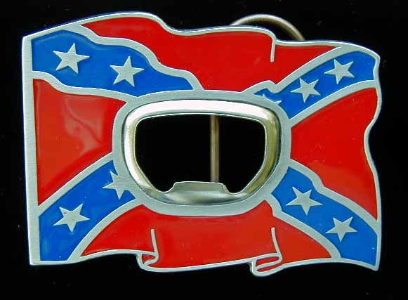 L-259E Rebel Flag With Bottle Opener 3" by 2 1/4"