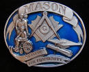 Colored Masonic Belt Buckle