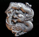 Serpentlike Chinese Dragon Belt Buckle