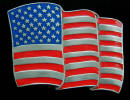 Colored American Flag Belt Buckle